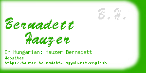 bernadett hauzer business card